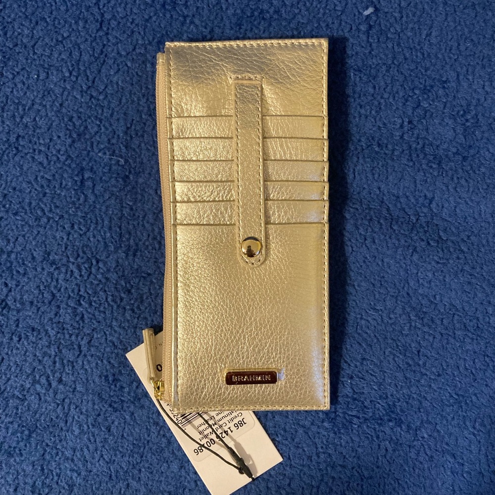 Brahmin Credit Card Wallet in Platinum Moonlit